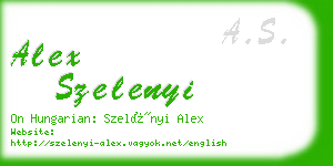 alex szelenyi business card